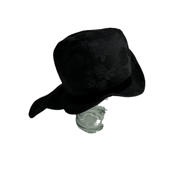 Bert Of LA Cali Vintage Victorian Witch Tear-drop Gothic Bridal Top Hat W/ Train
